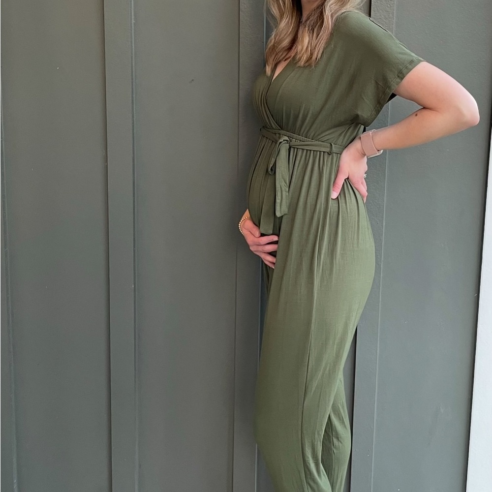 Hello MIZ Kimono sleeve maternity jumpsuit